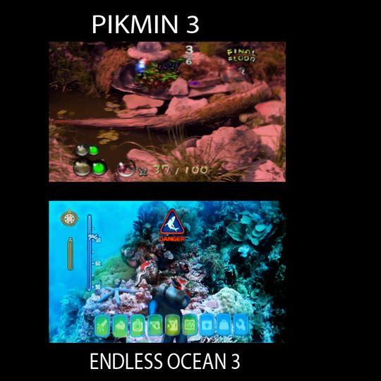 Pikmin 3 and Endless Ocean 3 (Emily Rogers)