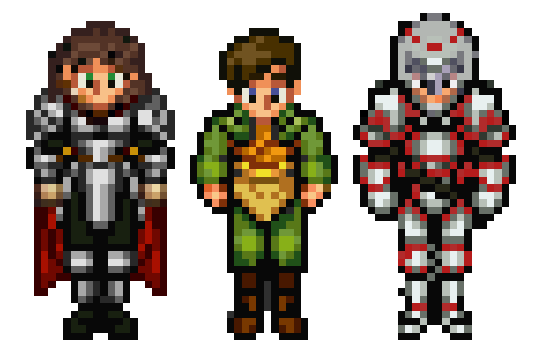 Sprites from the upcoming RPG.